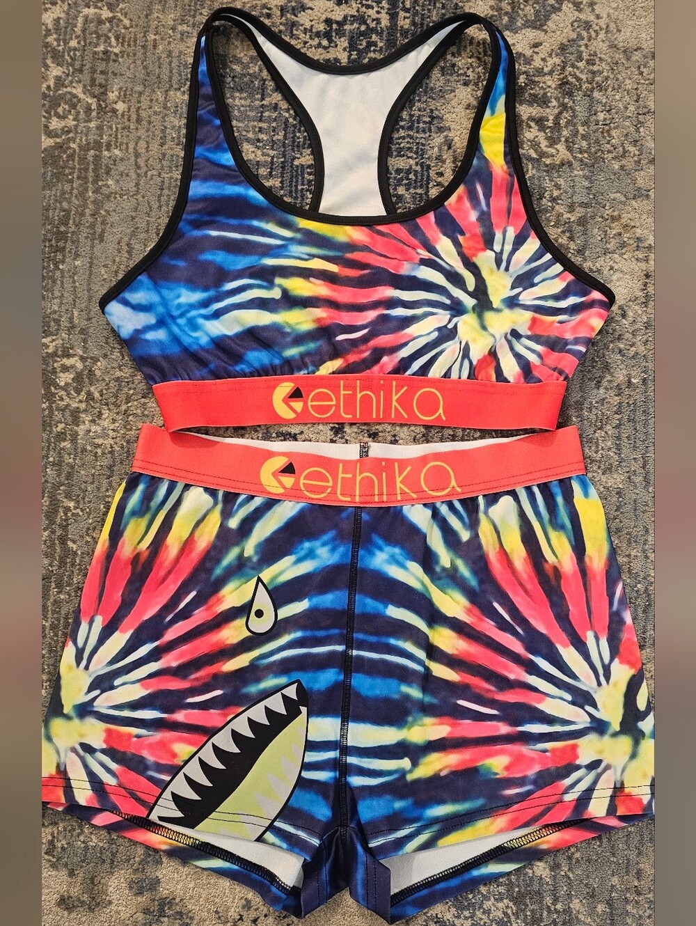 Ethika Tie Dye Sports Bra And Boxer Short Set